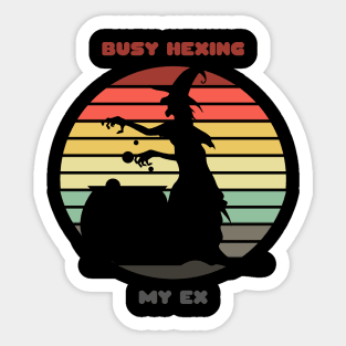 Sunset Witch / Busy Hexing My Ex Sticker